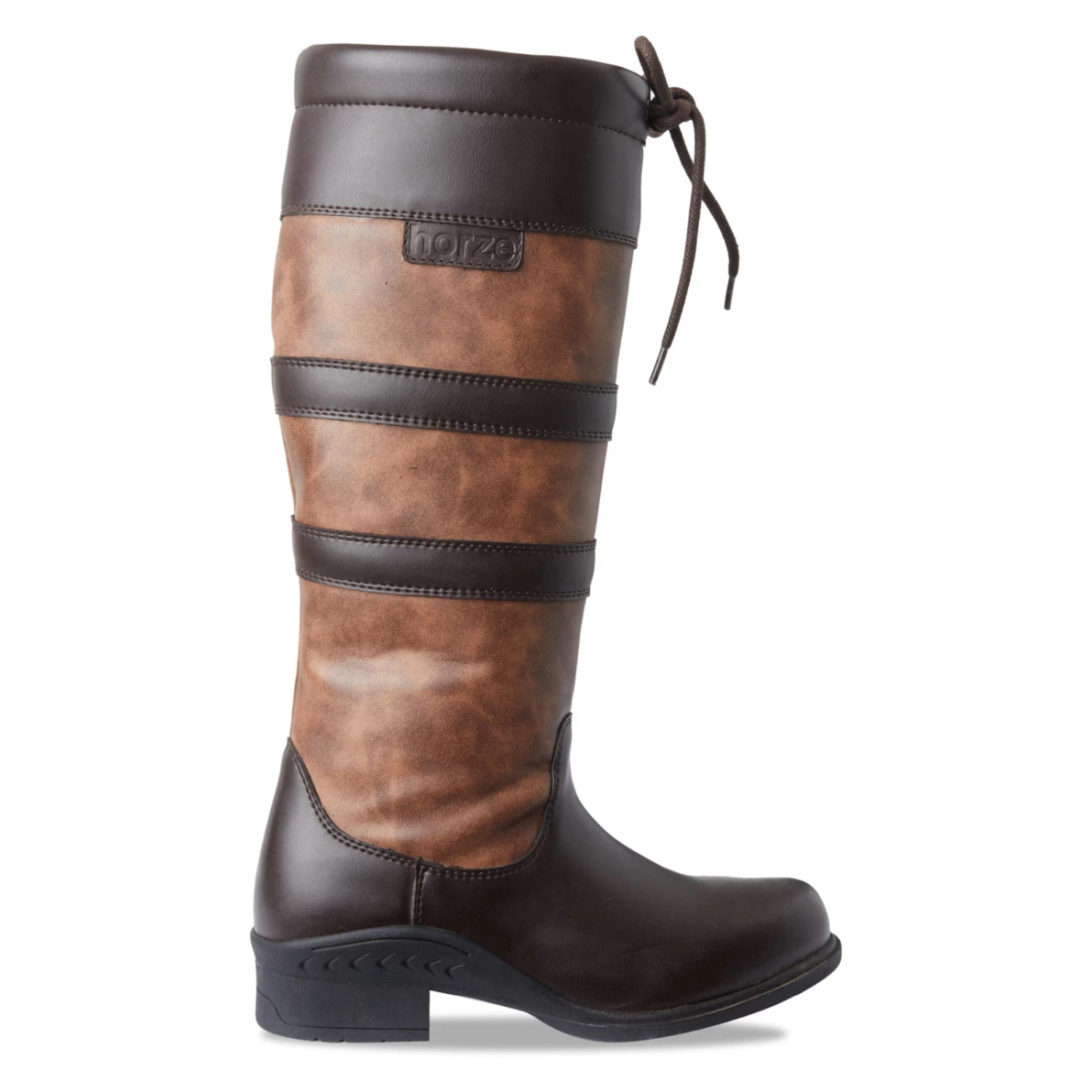 Horze Kids Waterproof Country Tall Boot - Brown - Image 3