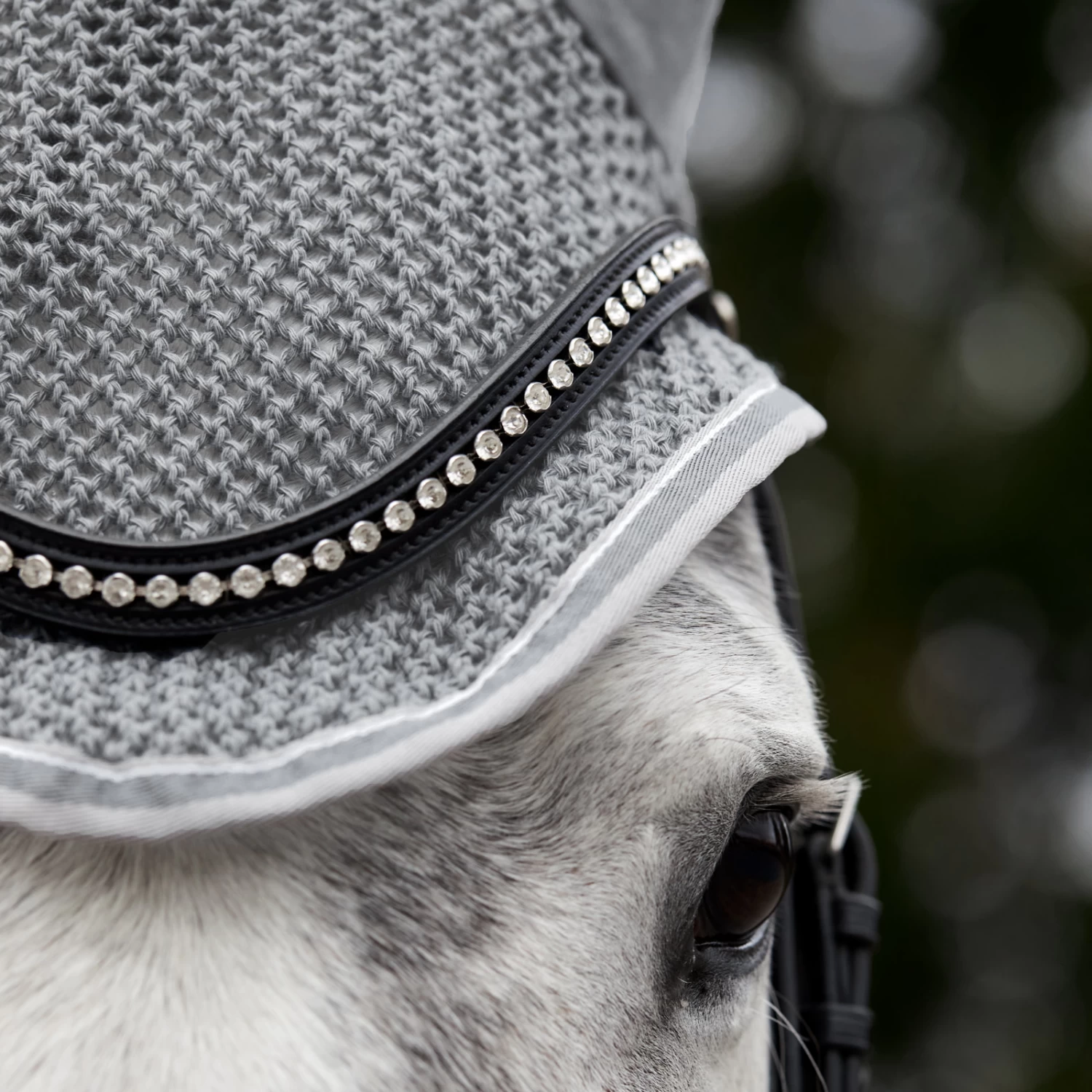 Horze Adepto Ear Net - Steel Grey - Image 2