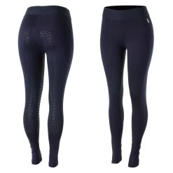 Horze Tessa Womens Full Seat Riding Tights - Peacoat Dark Blue