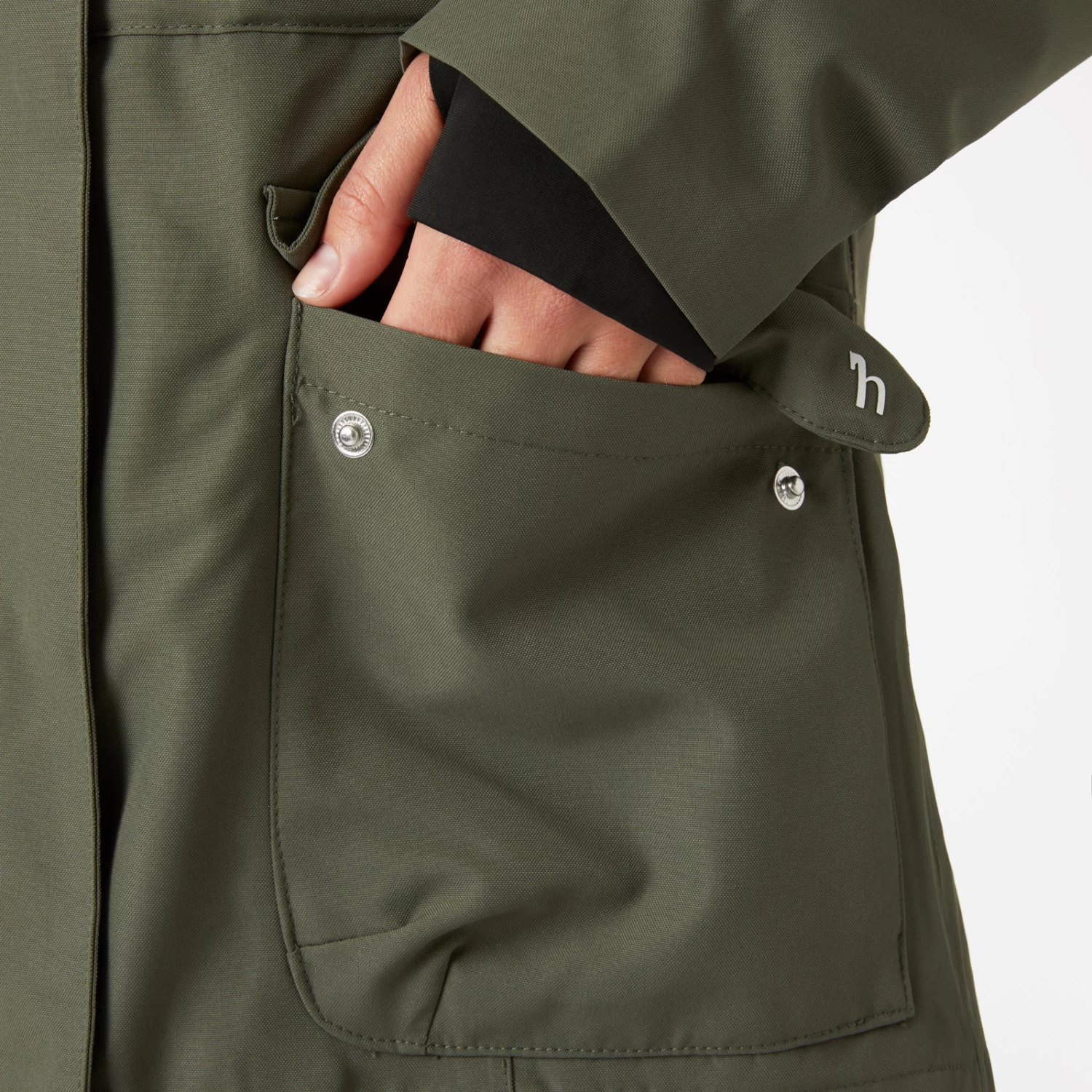 Horze Jadine Womens Waterproof Shell Jacket - Beetle Green - Image 2