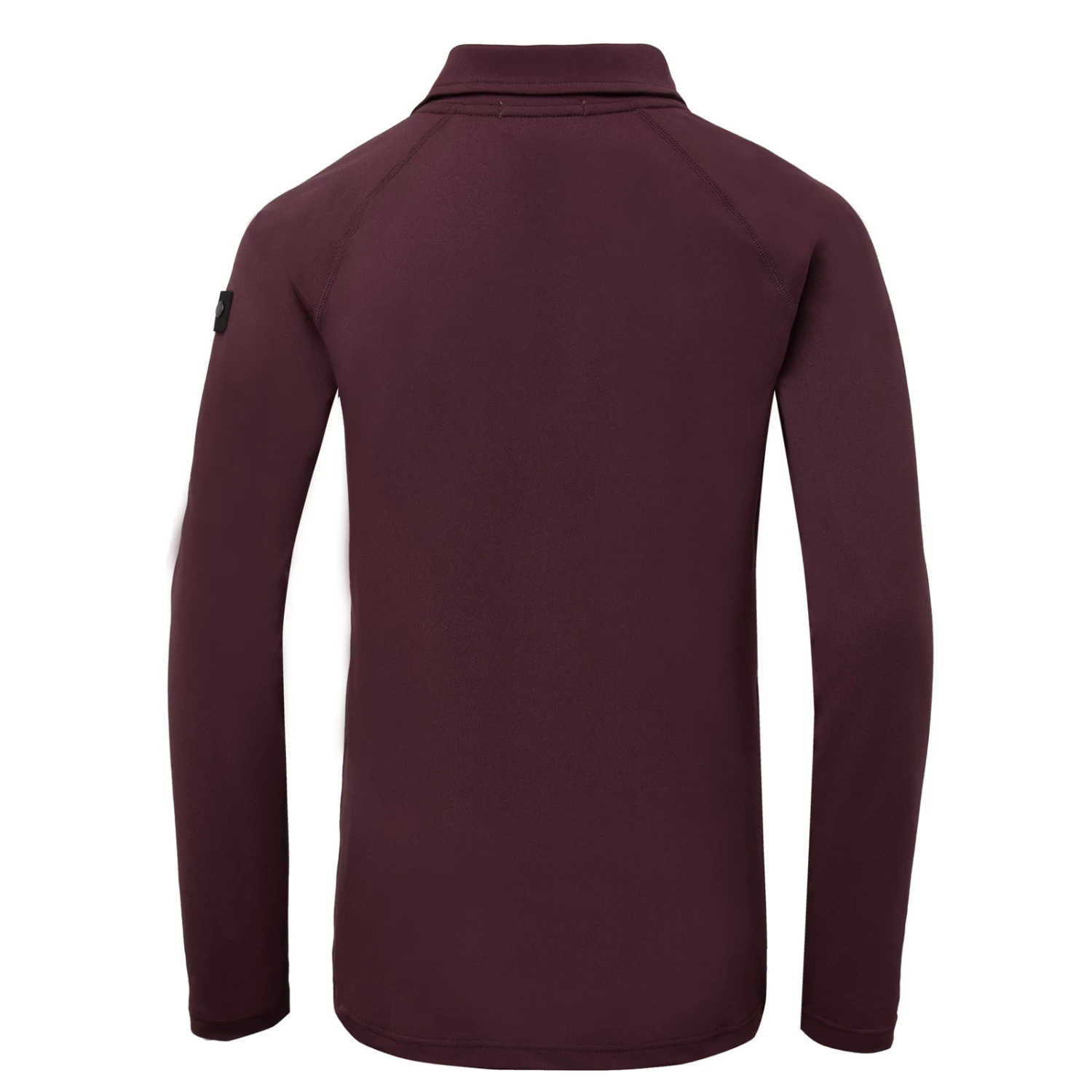 Horze Tiana Womens Pique Shirt W/ Long Sleeves - Red Mahogany Burgundy - Image 2
