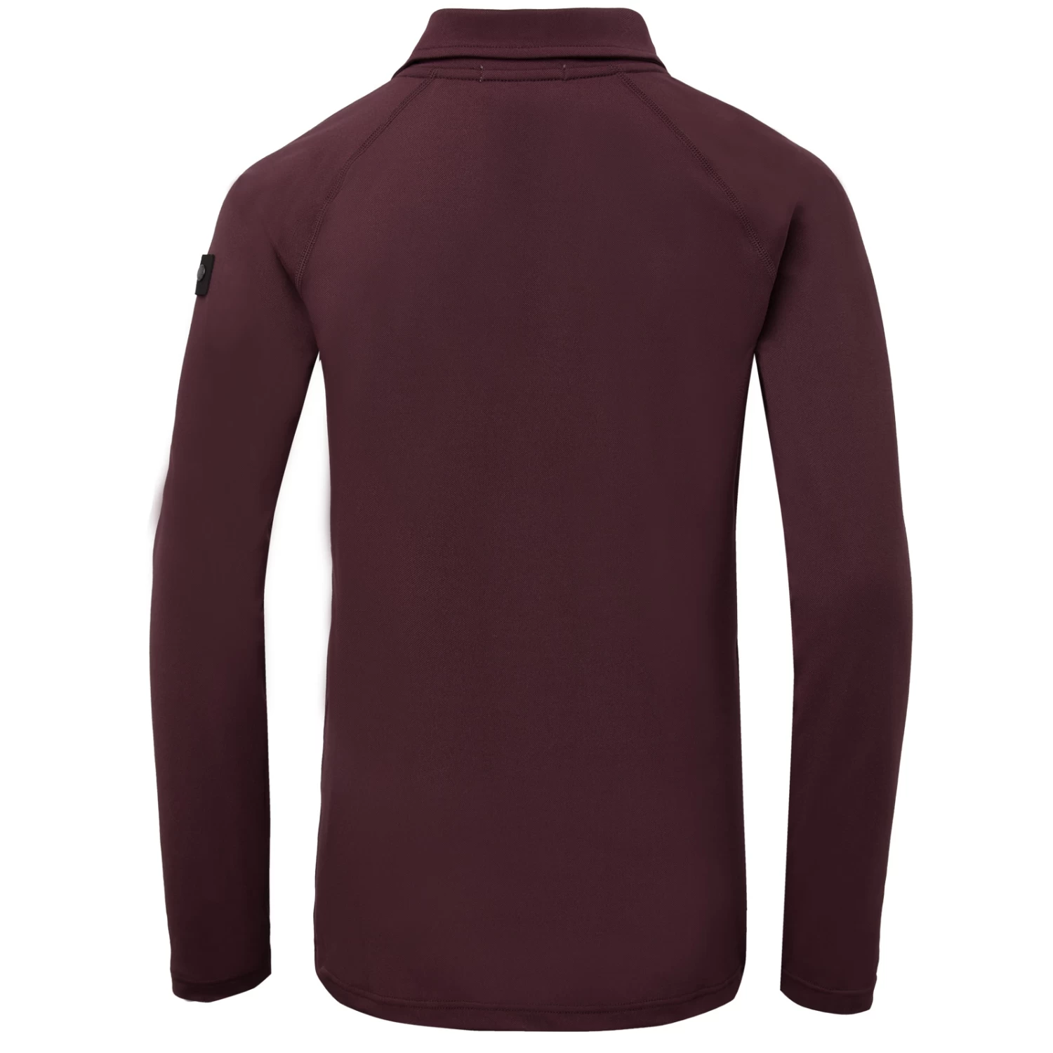 Horze Tiana JR Kids Pique Shirt W/ Long Sleeves - Red Mahogany Burgundy - Image 2