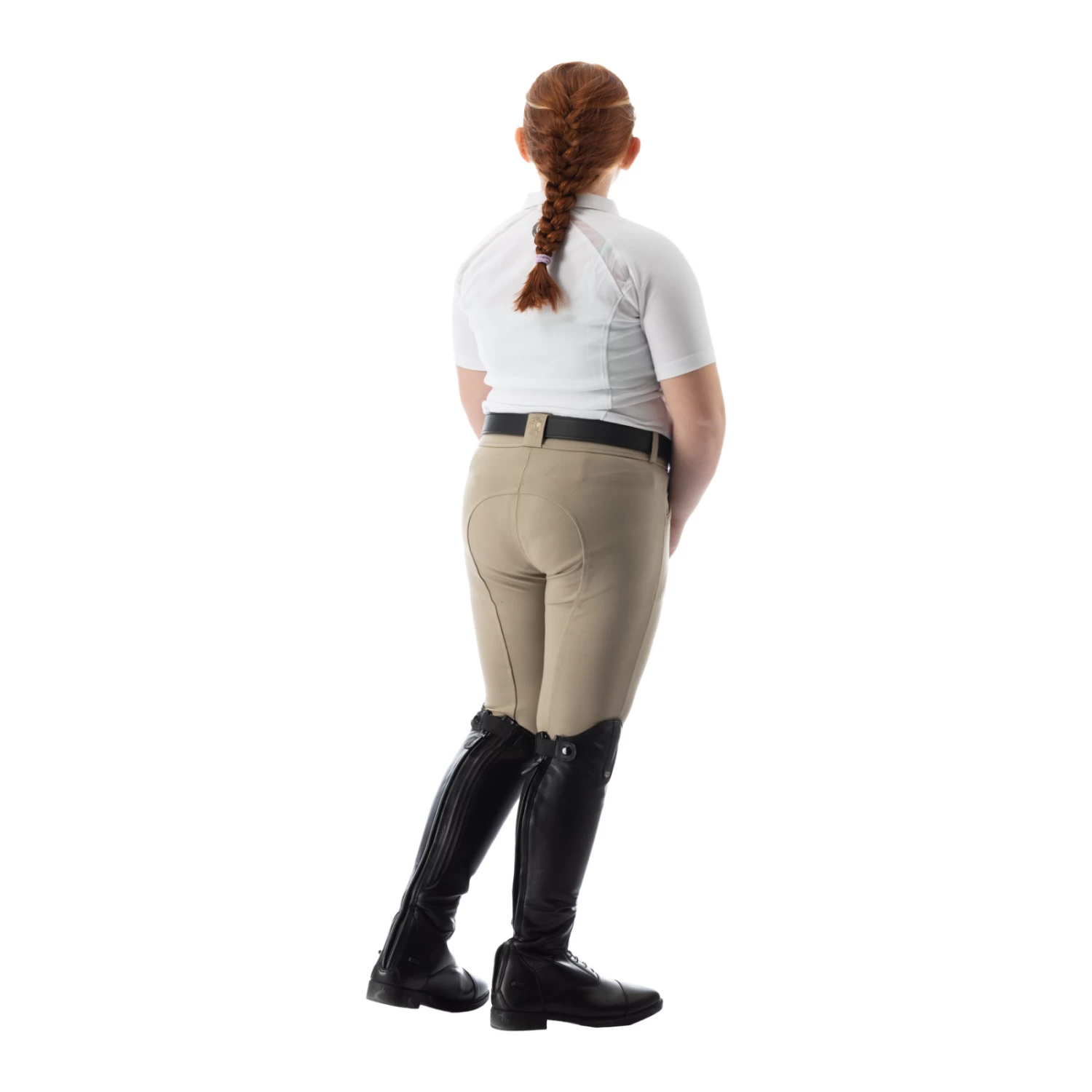 Equinavia Greta Kids Silicone Knee Patch Breeches - Tan/Tan - Image 3