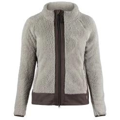 Horze Deanne Womens Softshell Fleece Jacket - Feather Gray/Bracken