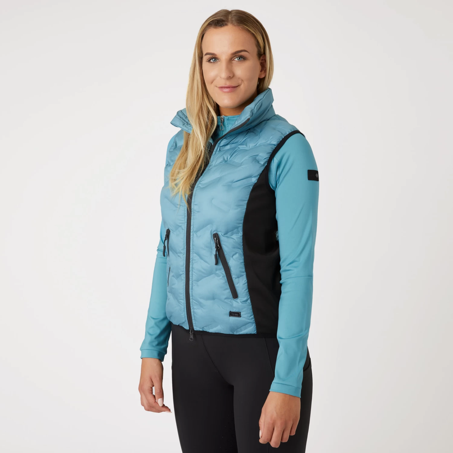 Horze Shelly Womens Light Padded Vest - Arctic Blue - Image 2