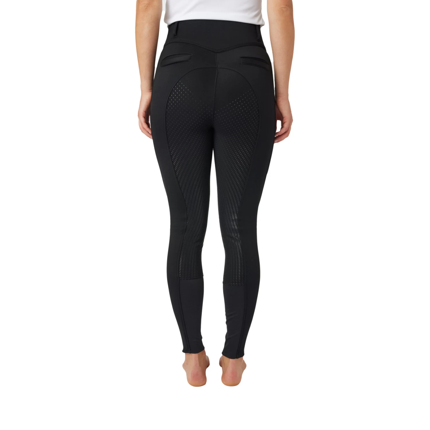 Horze Mira Womens Thermo Full Seat Breeches - Black - Image 2