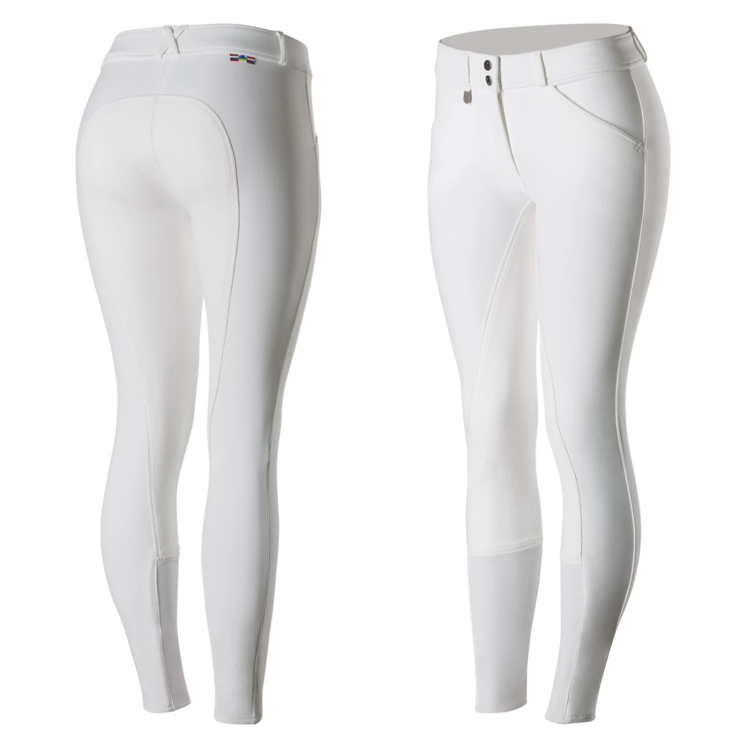 Horze Grand Prix Womens Classic Full Seat Dressage Breeches - White