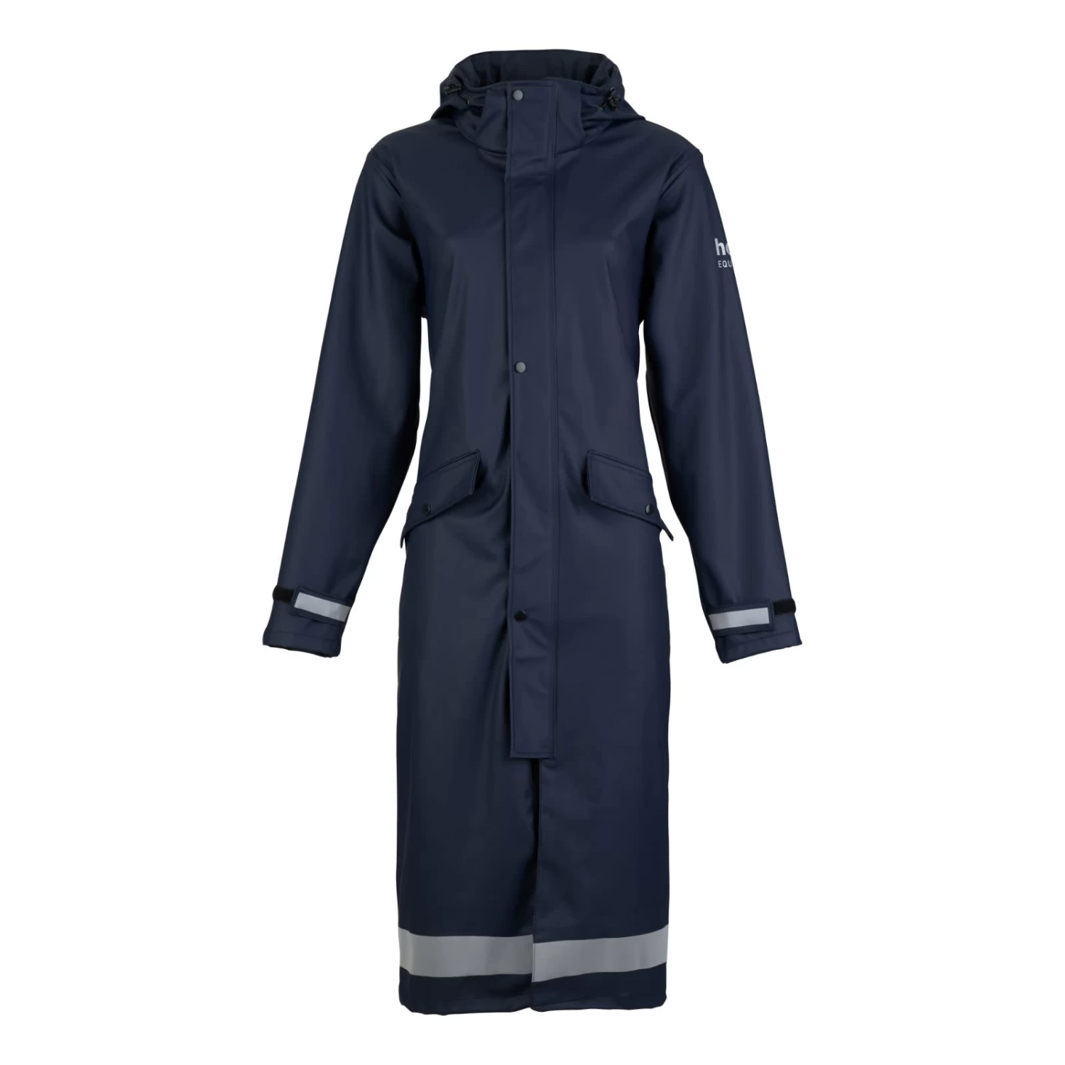 Horze Hazel Long Raincoat - Dark Navy - Image 3