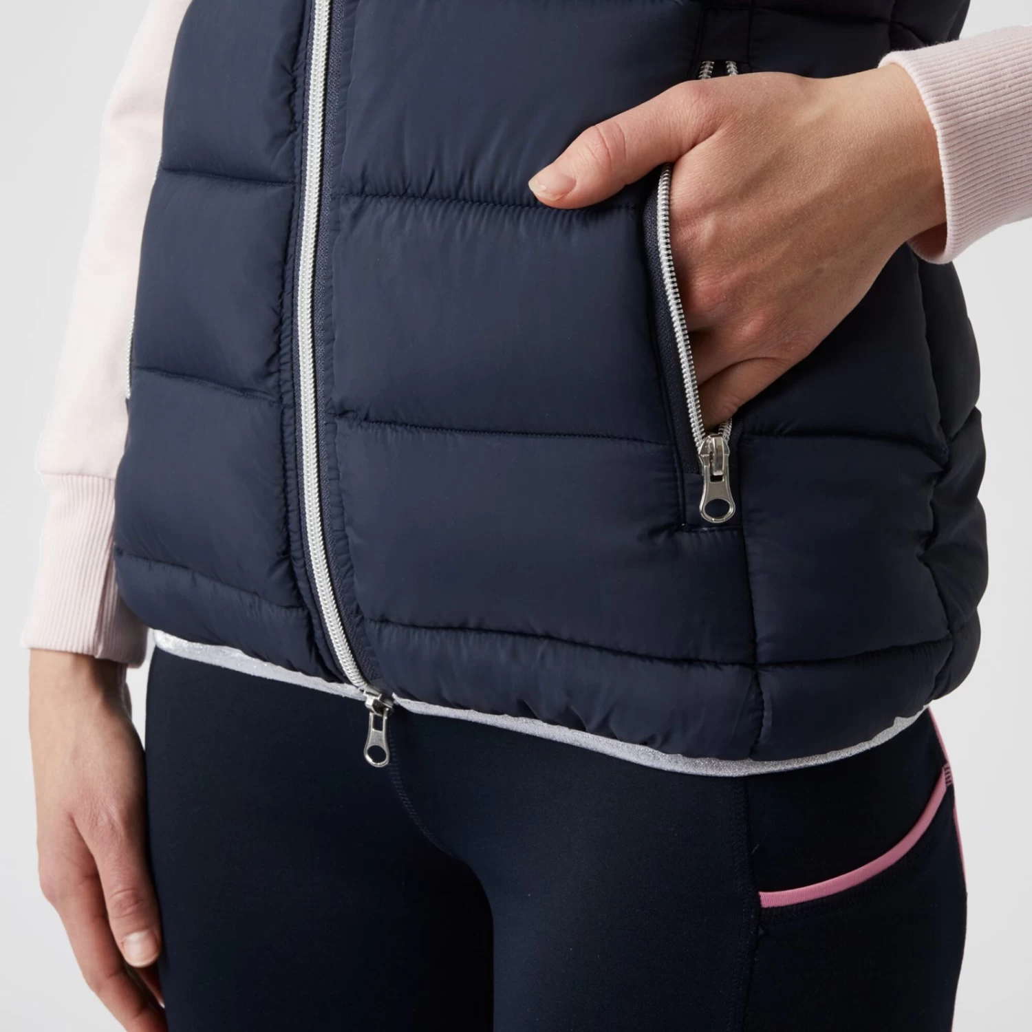 Horze Janea Young Rider Padded Vest - Dark Navy - Image 2