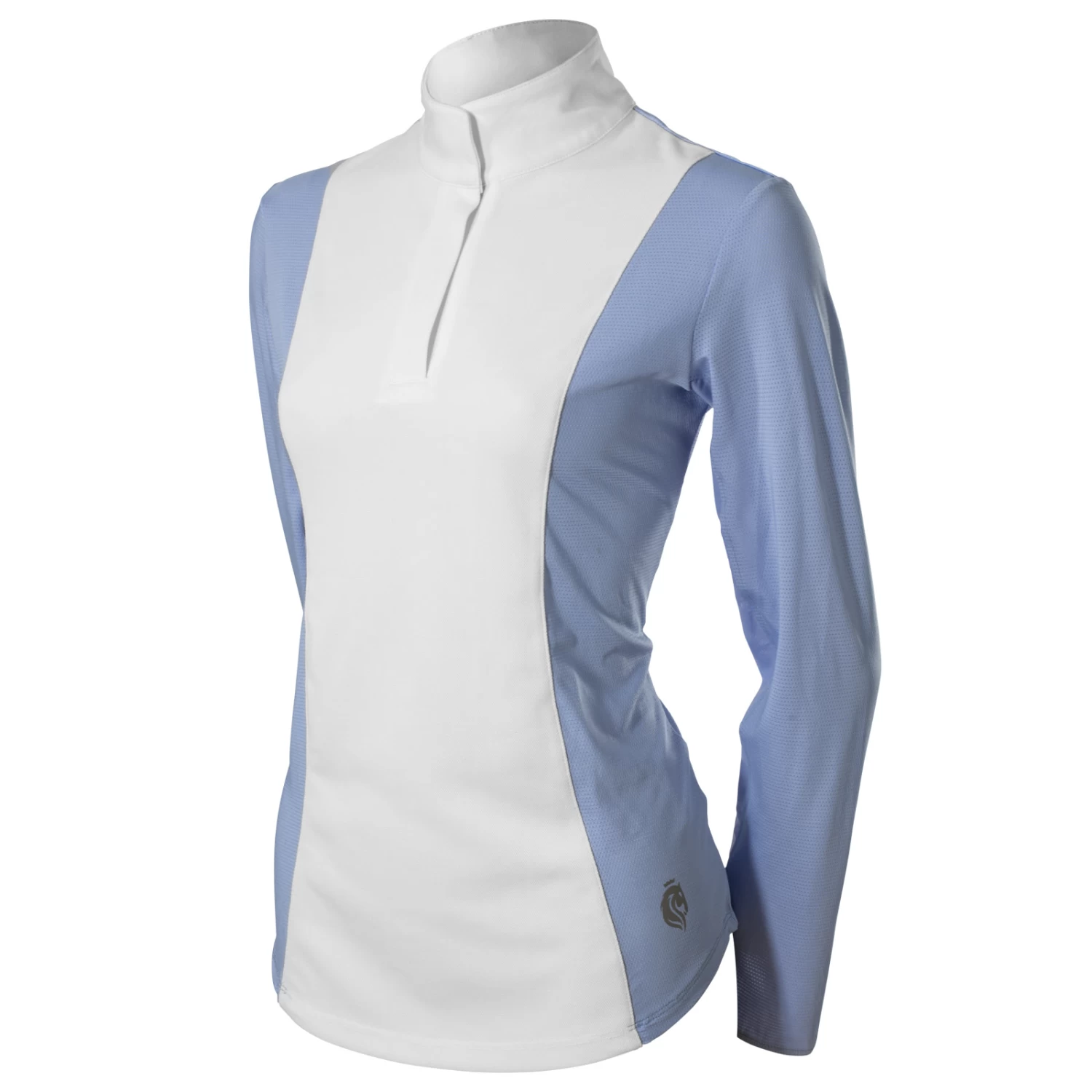Equinavia Martha Womens Long Sleeved Show Shirt - Light Blue/White