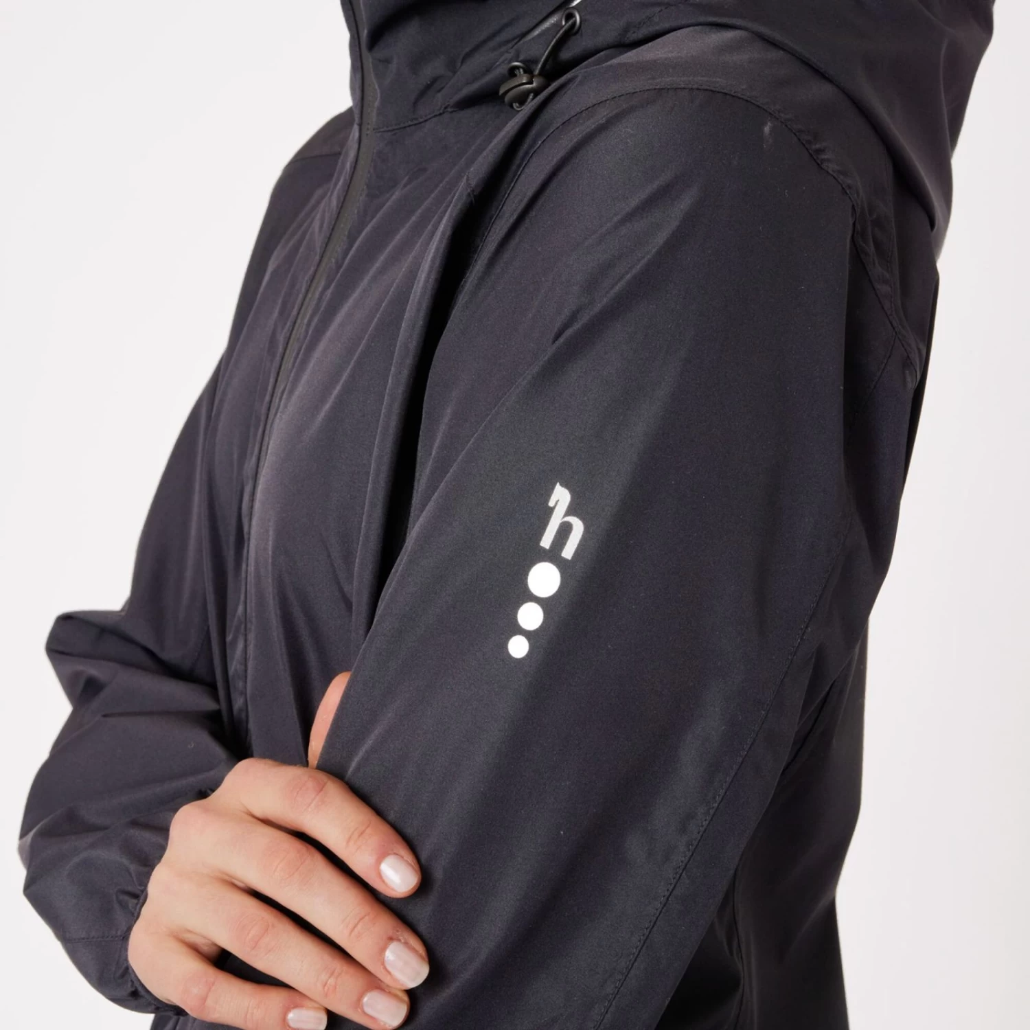 Horze Stella Waterproof Shell Jacket - Caviar Black - Image 7