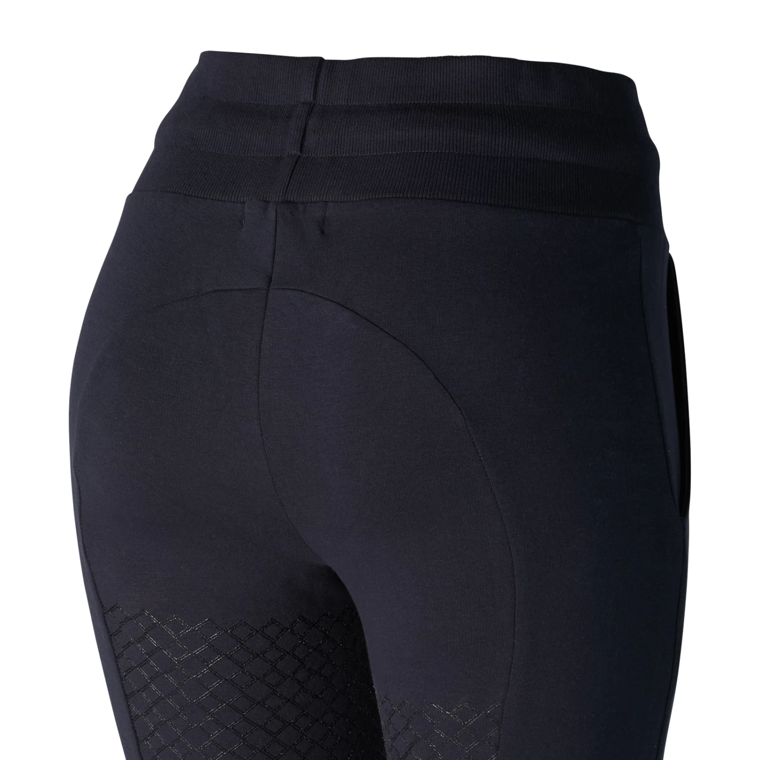 Horze Elinor Womens Cotton Stretch Riding Tights - Dark Navy - Image 3