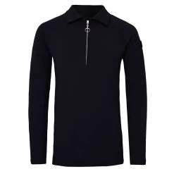 Horze Tiana Womens Pique Shirt W/ Long Sleeves - Dark Navy