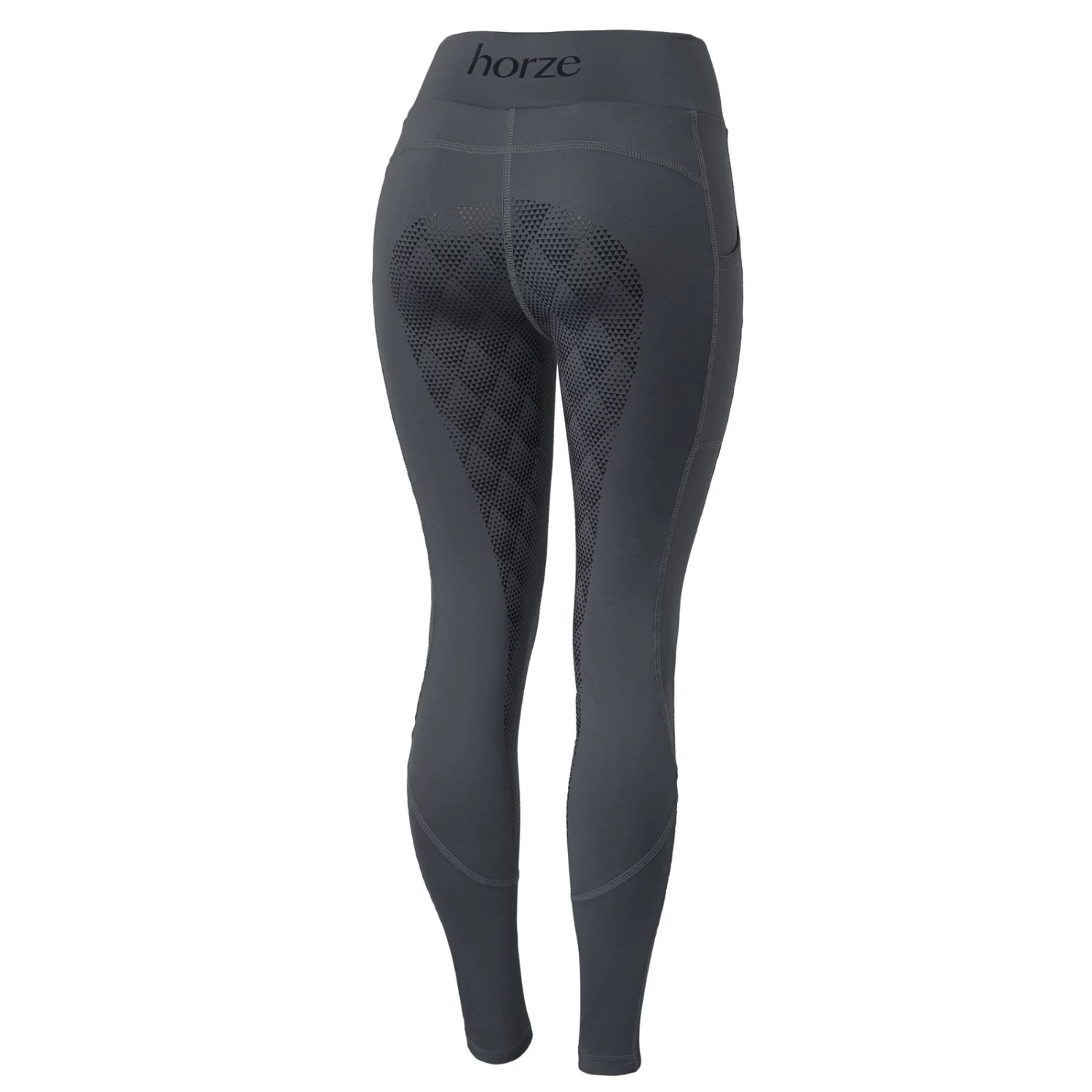 Horze Tifa Womens High Waist Full Seat Tights With Phone Pocket - Artic Light Blue - Image 10