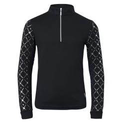 Horze Fia Kids Long Sleeved Training And Show Shirt - Peacoat Dark Blue