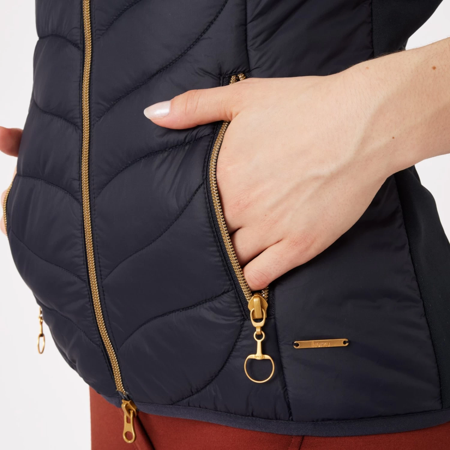 Horze Shannon Womens Light Padded Vest - Dark Navy - Image 2