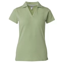 Horze Kia Womens V-Neck Polo Shirt - Foam Green