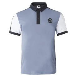 B Vertigo Alec Mens Performance Polo Shirt - Infinity Blue/ White