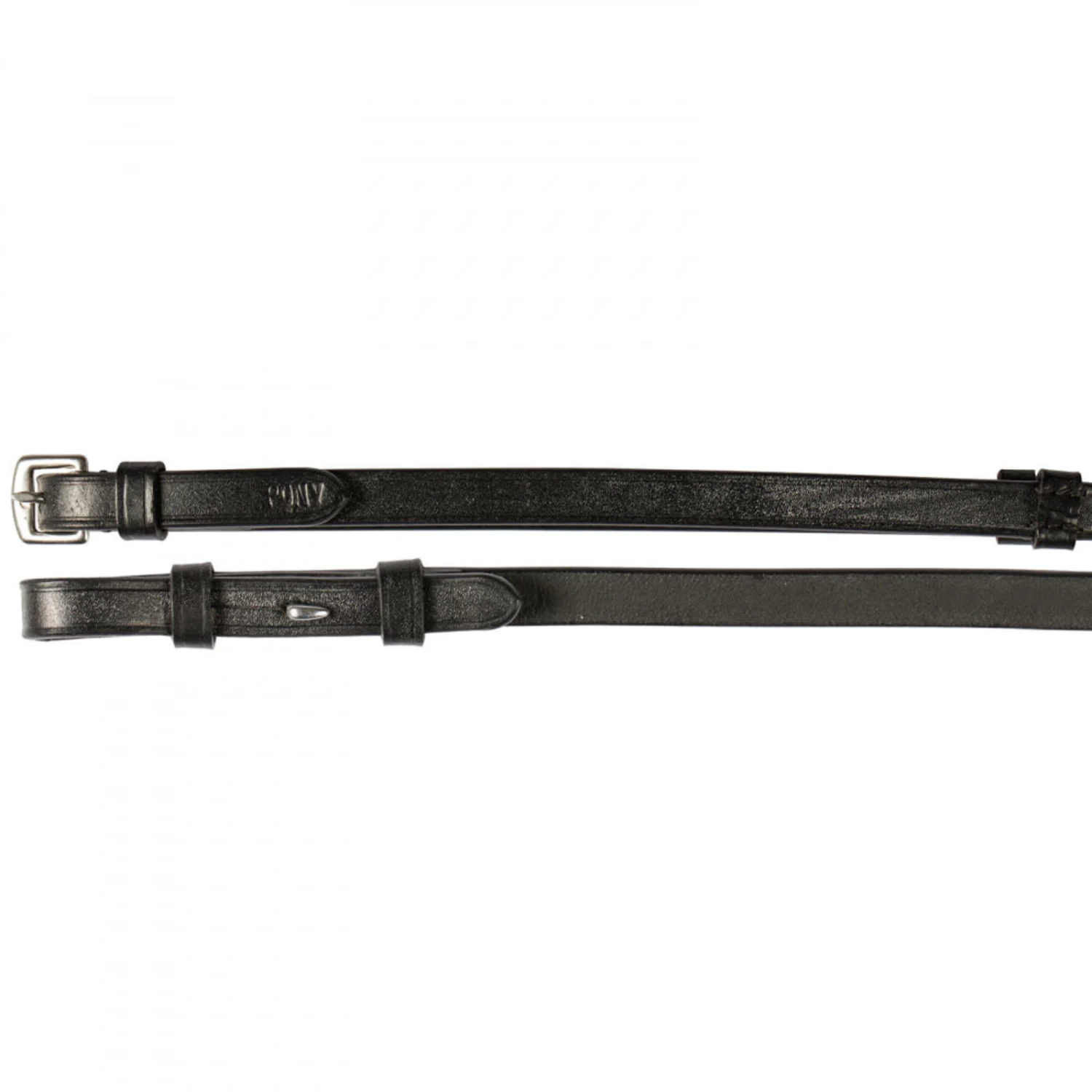 Horze Laelia Leather Reins With Stops - Black - Image 2