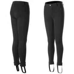 Horze Kids Nora Pull On Knee Patch Jodphur Breeches - Black