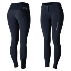 B Vertigo Meghan Womens Silicone Knee Patch Breeches - Dark Navy