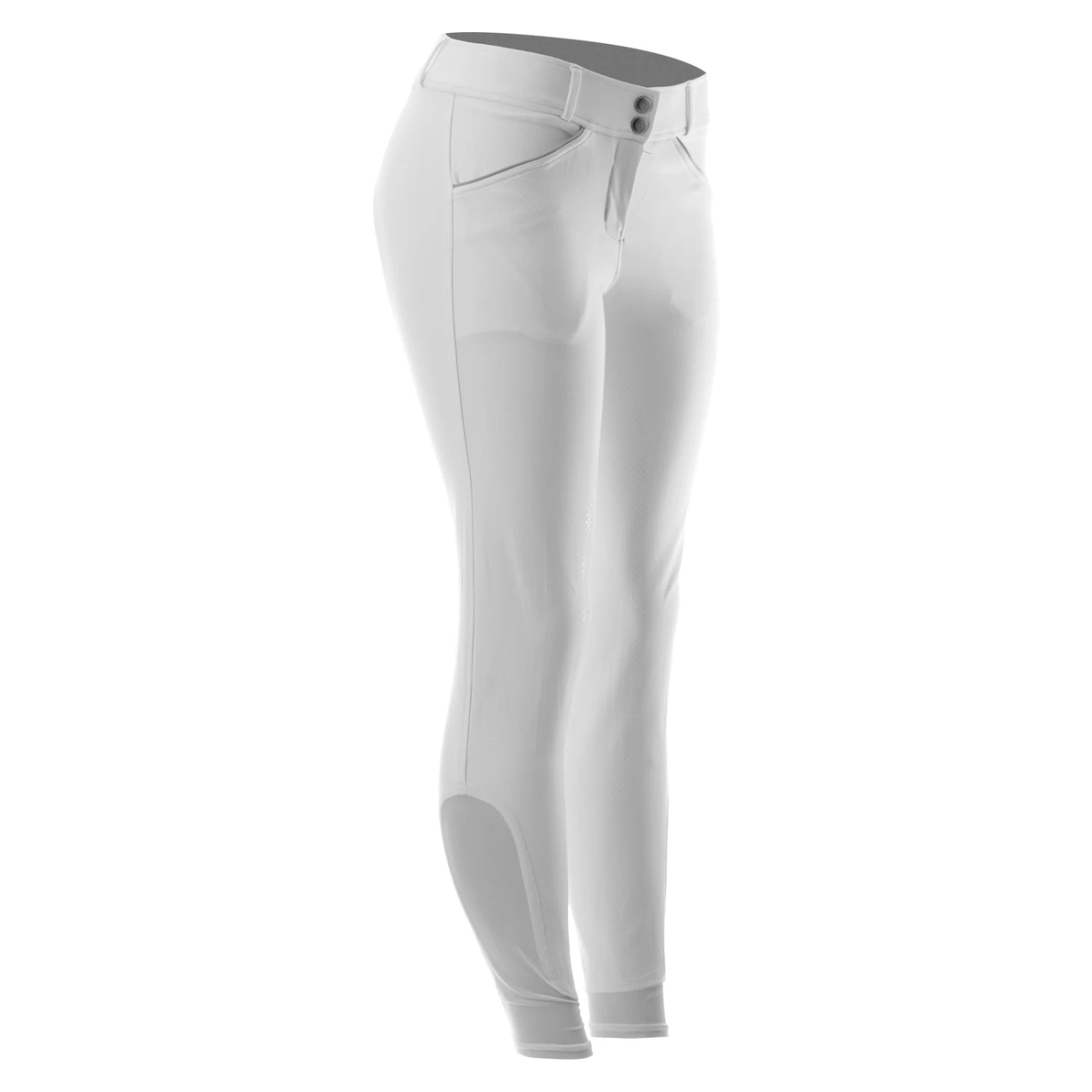 Equinavia Astrid Womens Silicone Full Seat Breeches - White/Light Gray - Image 2