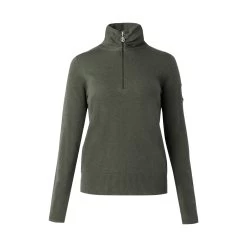 B Vertigo Athena Womens Merino Half Zip Sweater - Major Brown