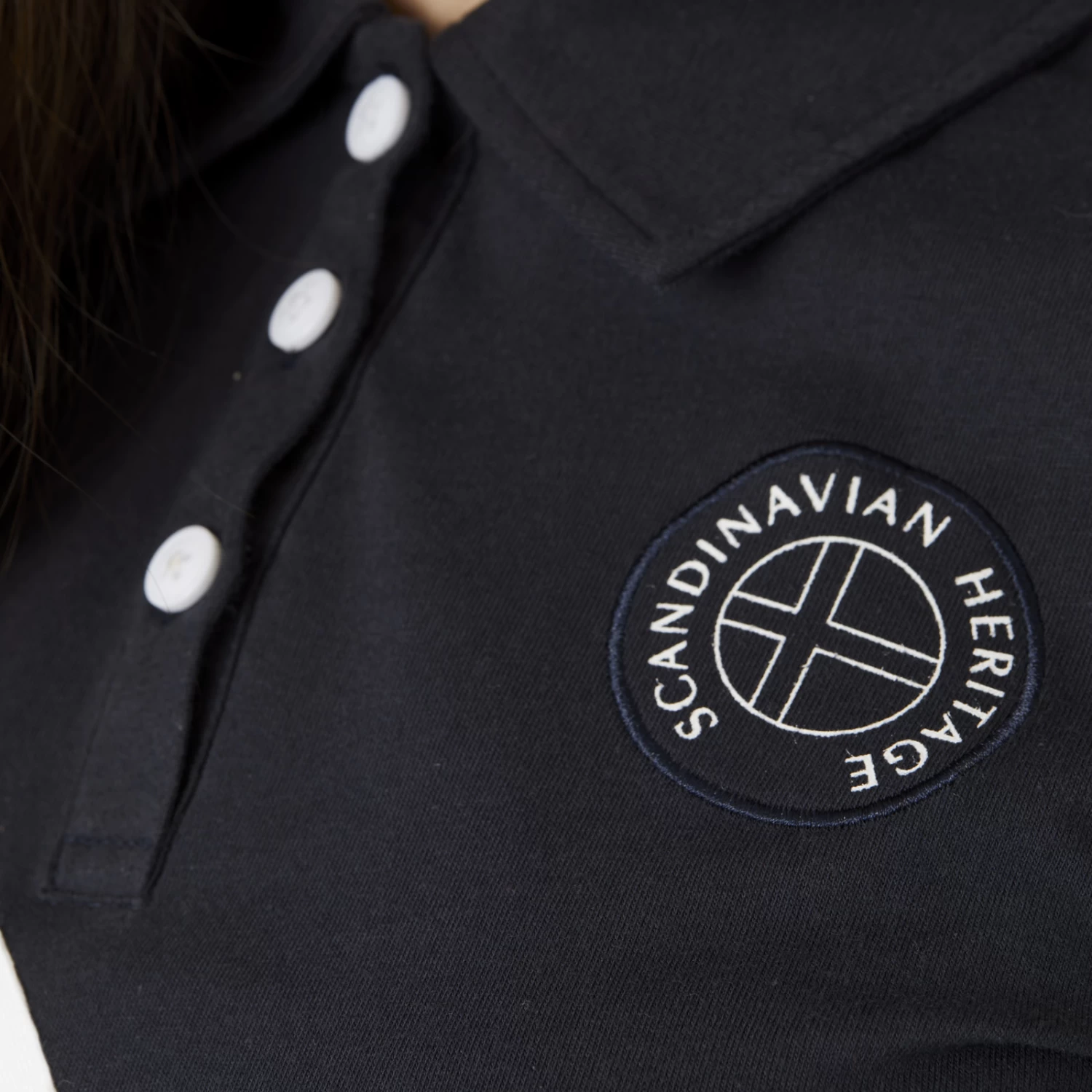 Horze Jessie Womens Polo Shirt - Dark Navy - Image 2