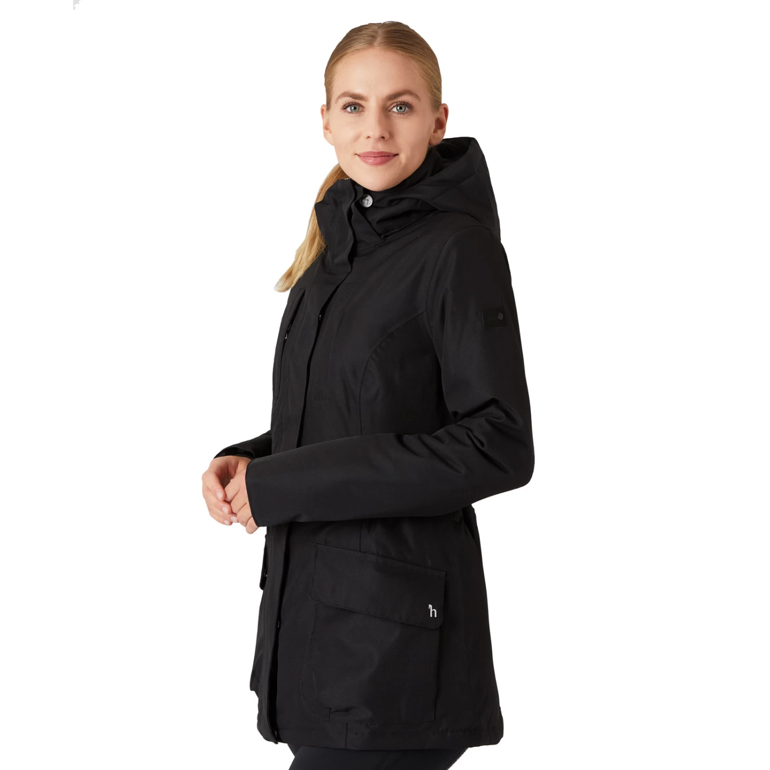 Horze Jadine Womens Waterproof Shell Jacket - Black - Image 2