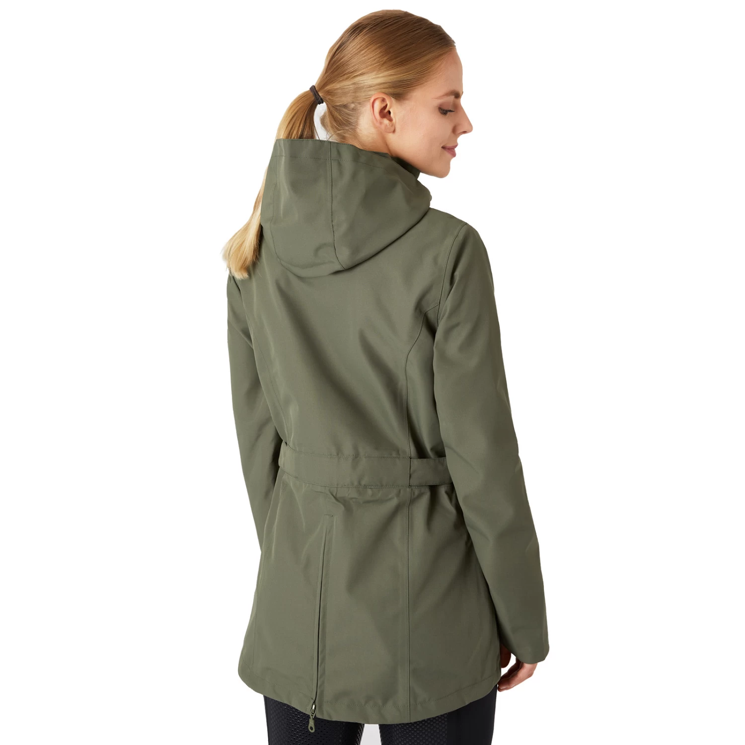 Horze Jadine Womens Waterproof Shell Jacket - Beetle Green - Image 3