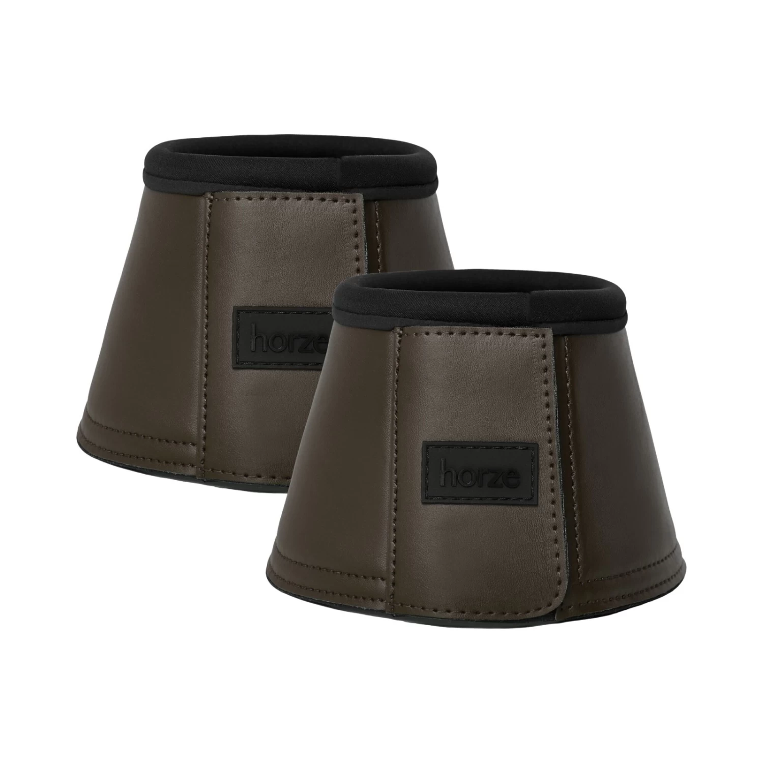 Horze Noir Neoprene Lined Bell Boots - Iron Grey Brown