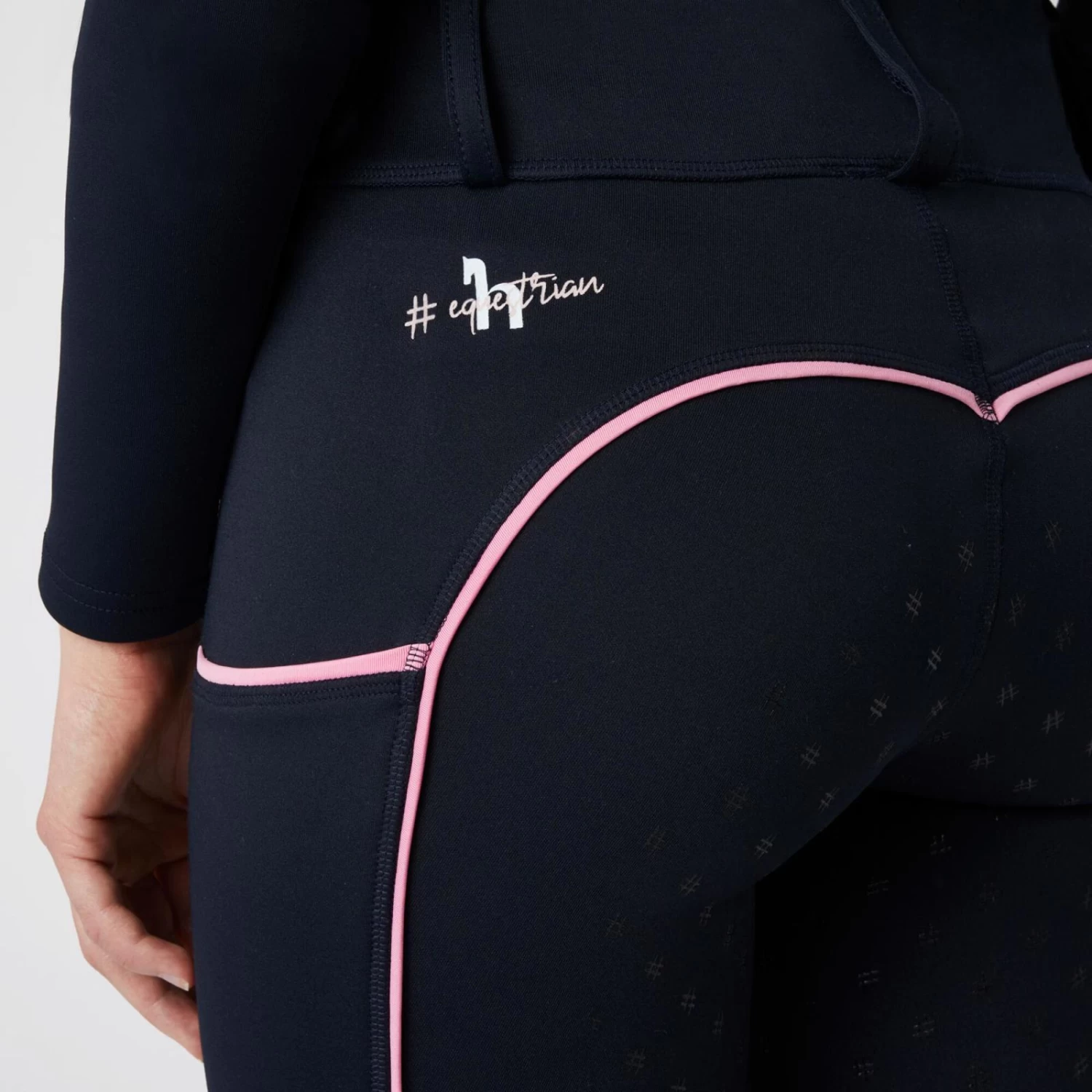 Horze Emery Young Rider Full Seat Tights - Dark Navy - Image 3