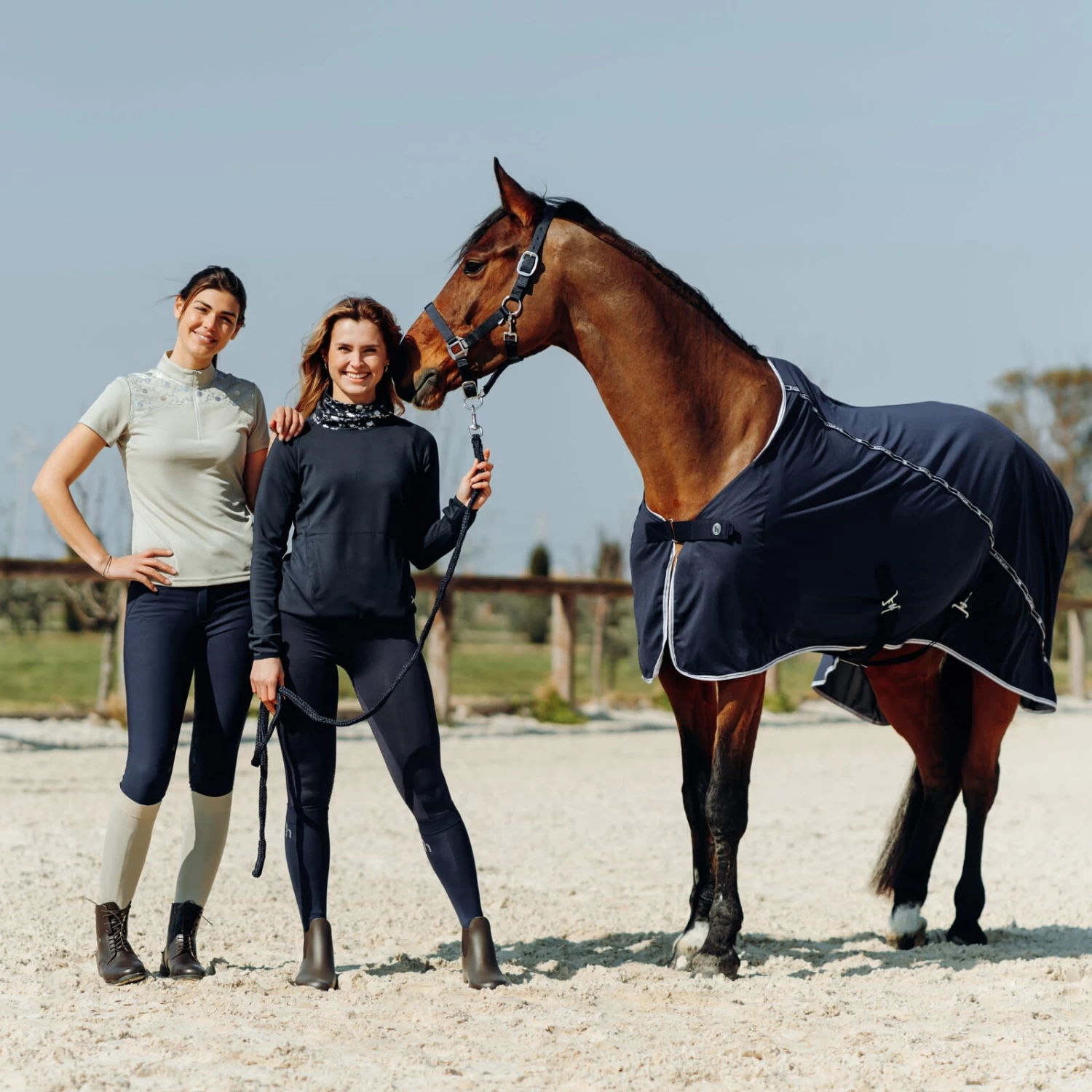 Horze Tessa Womens Full Seat Riding Tights - Peacoat Dark Blue - Image 13