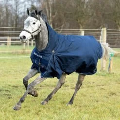 Horze Avalanche Medium Weight Turnout Blanket 150g - Peacoat Dark Blue