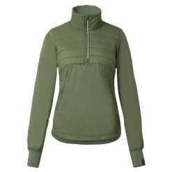 Horze Annika Womens Fleece Lined Pullover Jacket - Olivine Green