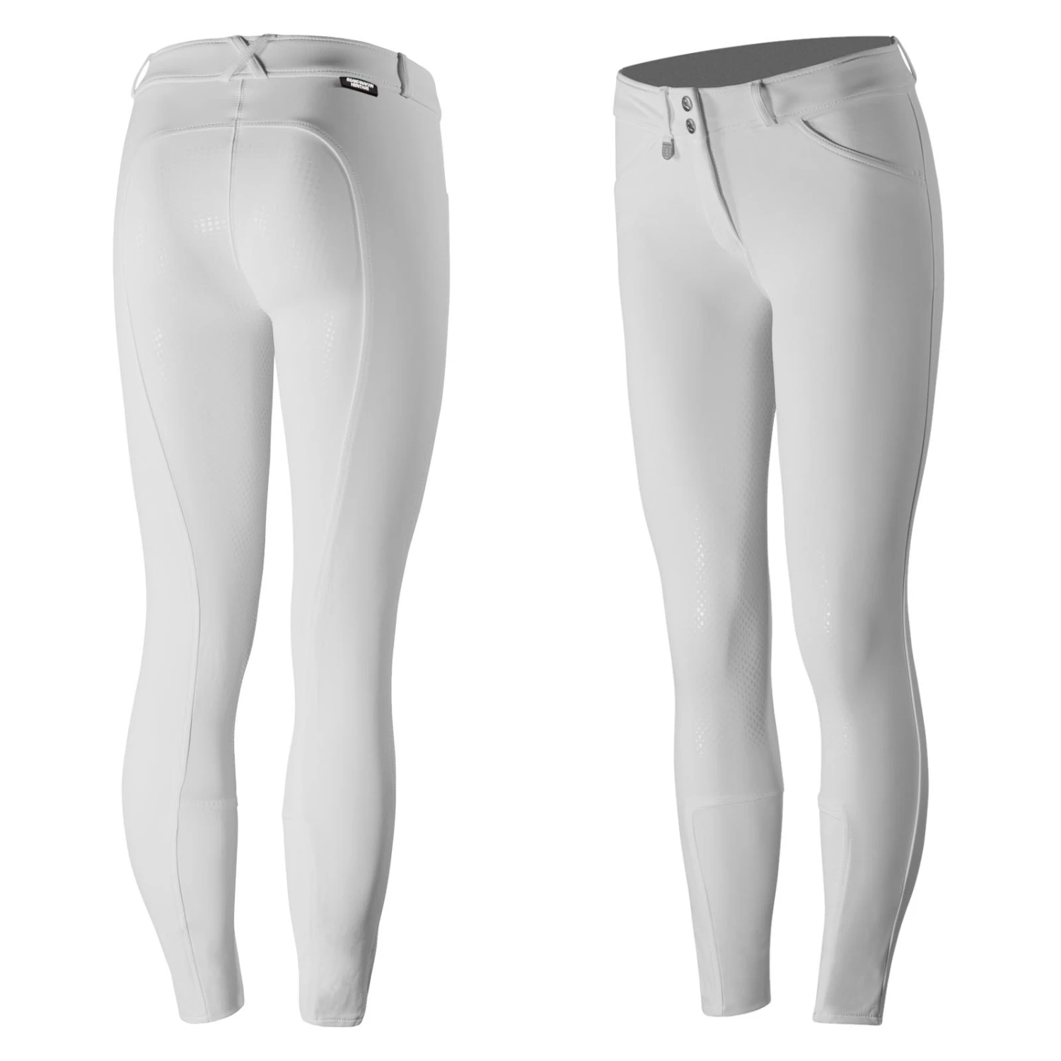 Horze Grand Prix Kids Silicone Full Seat Breeches - Dark Brown - Image 5
