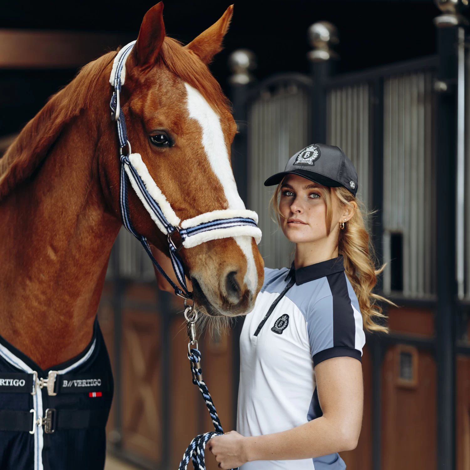 B Vertigo Cameron Fleece Padded Halter - Dark Navy - Image 2