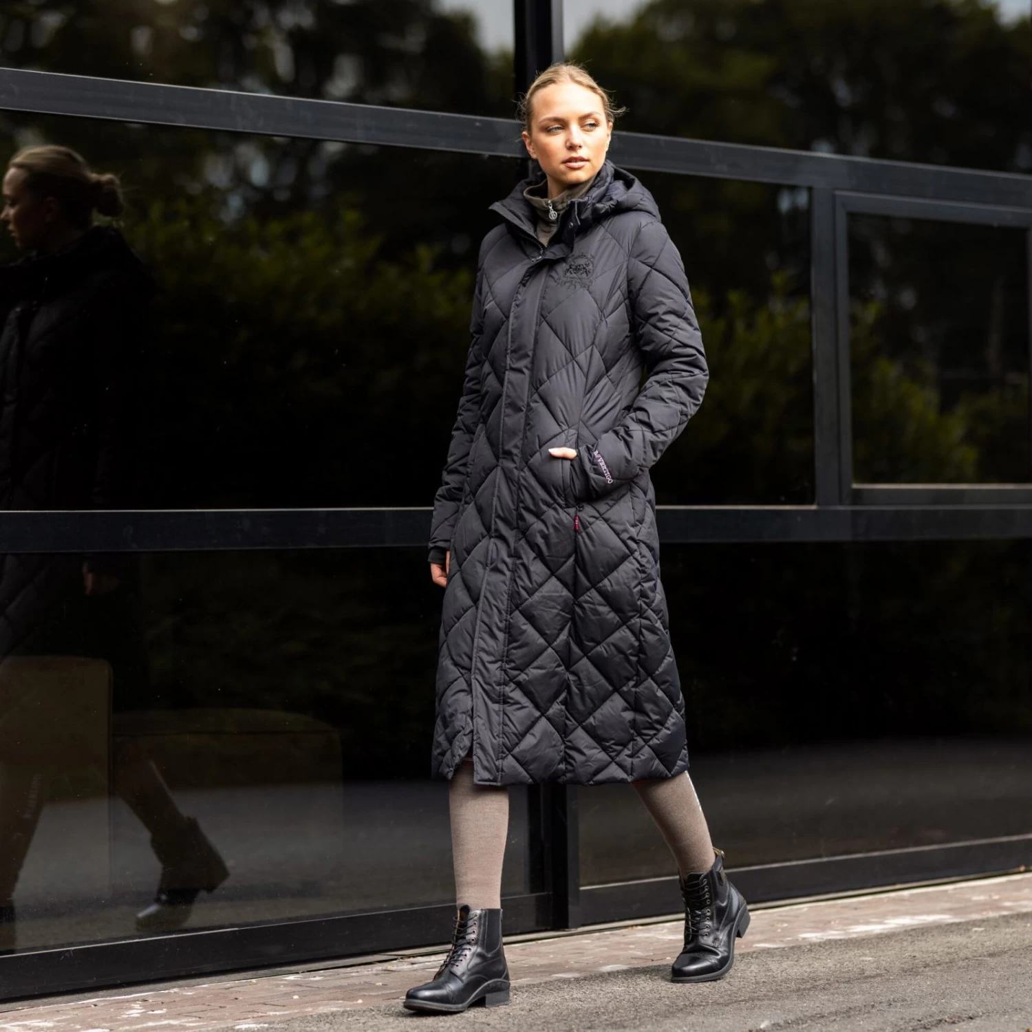 B Vertigo Gem Insulated Long Riding Jacket - Anthracite - Image 3