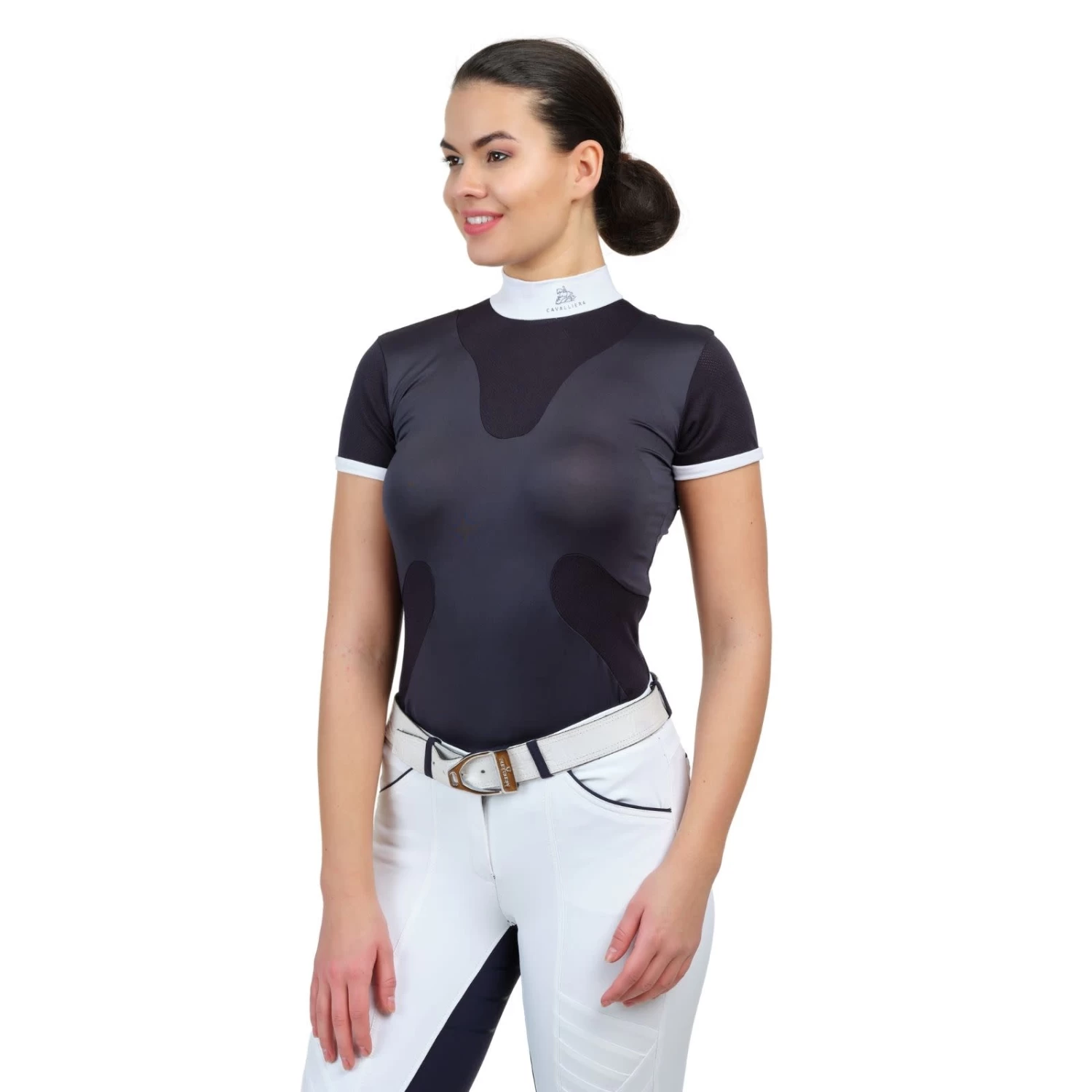 Cavalliera High Style Short Sleeve Riding Show Shirt - White - Image 3