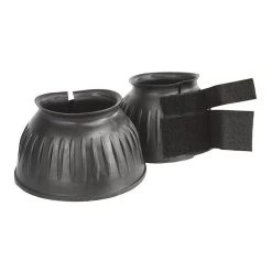 Horze FinnTack Ribbed Bell Boots - Black