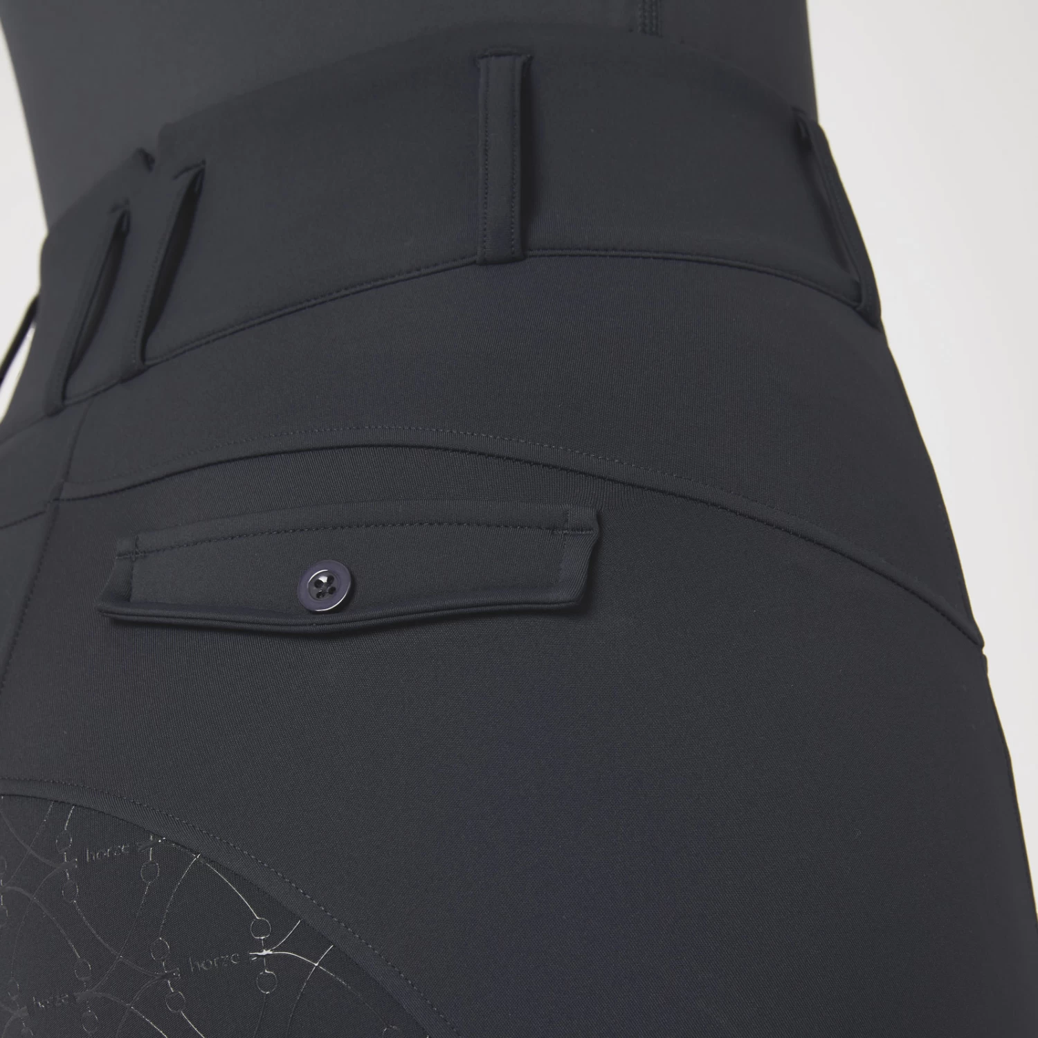 Horze Ingrid Womens Full Seat Breeches - Dark Navy - Image 2
