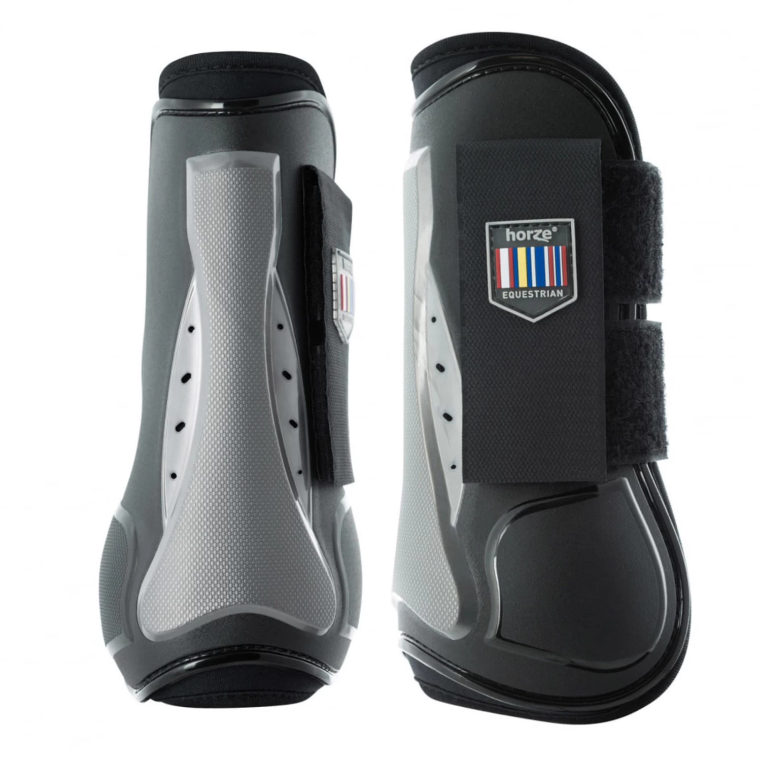 Horze Impact Air Shock Tendon Boots - Black