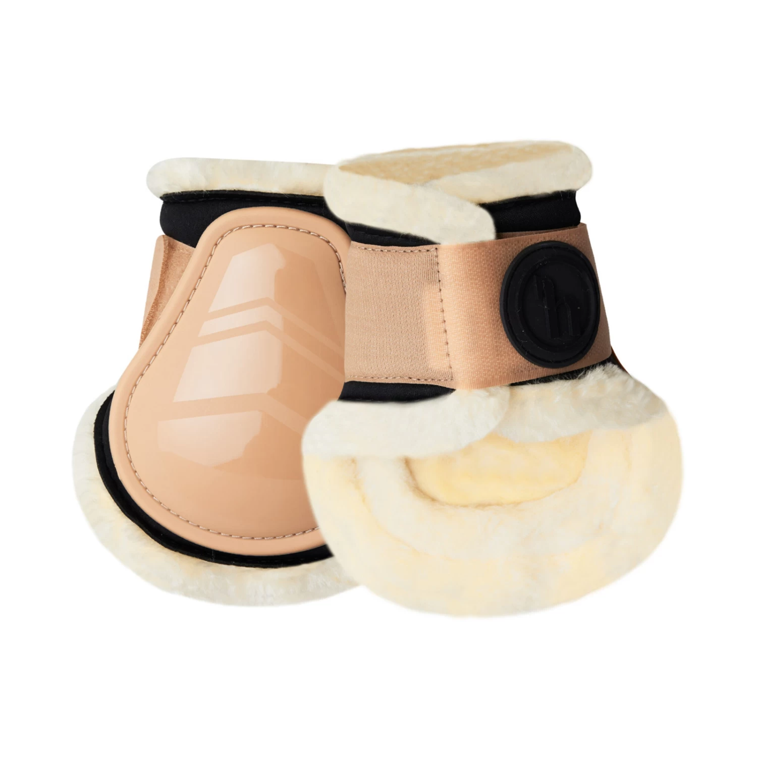 Horze Caliber Fleece Hind Fetlock Boots - Storm Green - Image 7