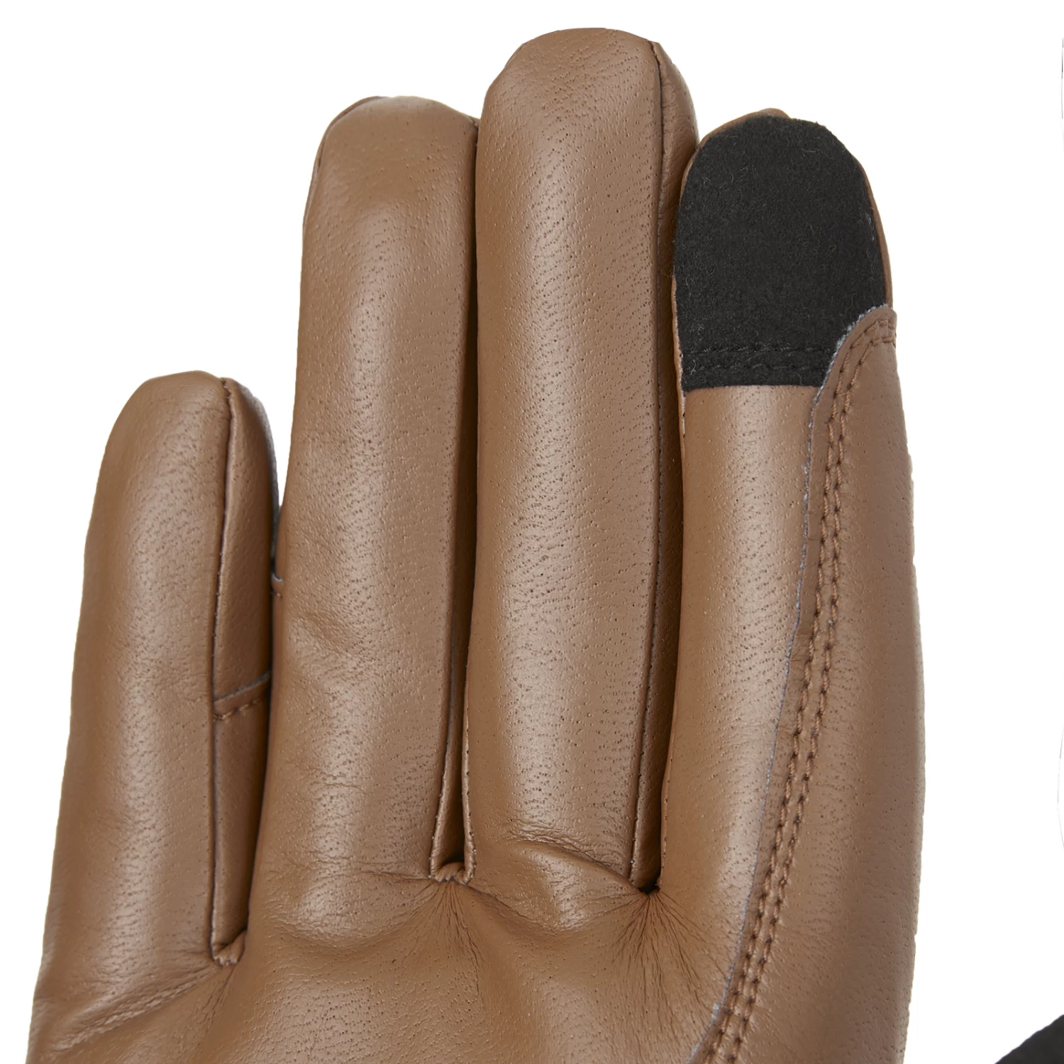 Horze Theresa Vegan Leather Winter Gloves - Brown - Image 3