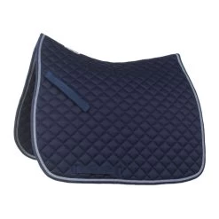 Horze Prinze Dressage Saddle Pad - Dark Dark Blue/Egret White