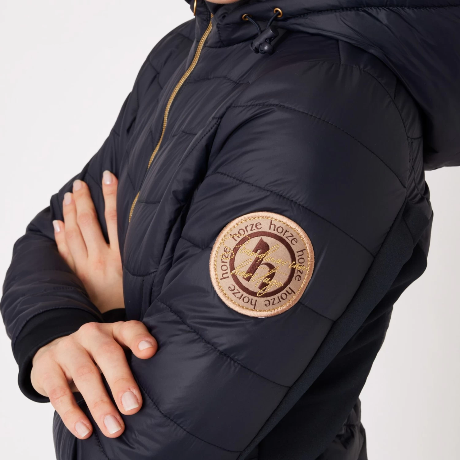 Horze Shannon Womens Light Padded Jacket - Dark Navy - Image 9