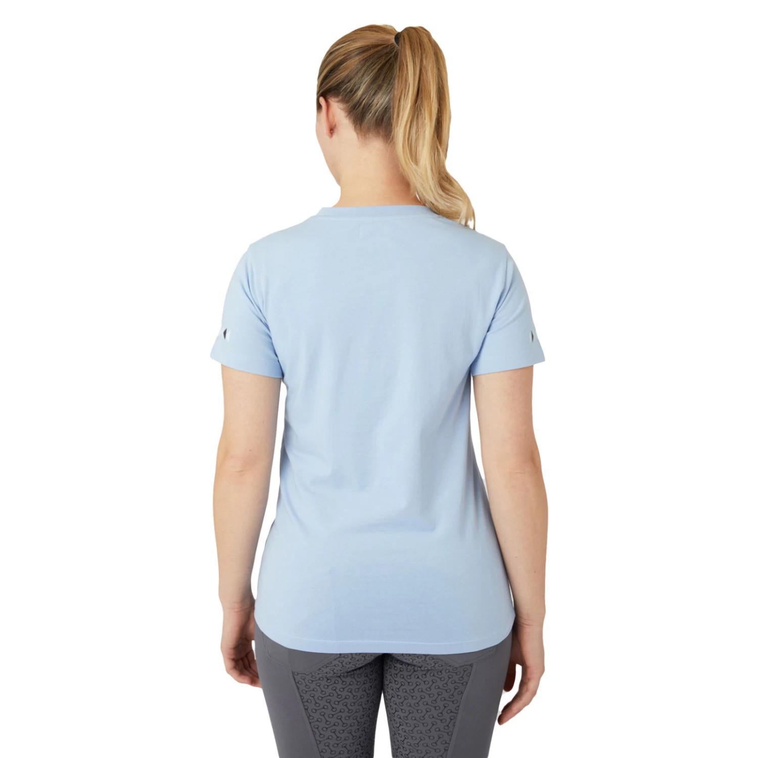 Horze Zion Womens Cotton Stretch T Shirt - Cashmere Blue - Image 4