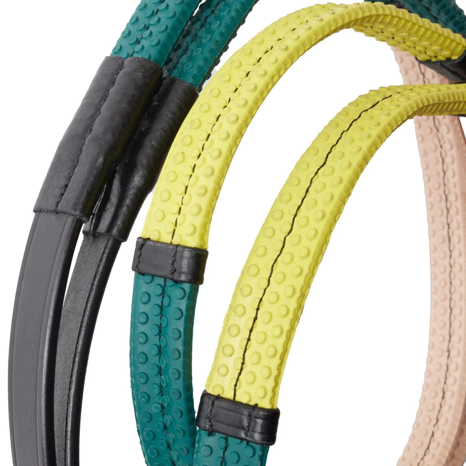 Horze Magical Carousel Rainbow Rubber Reins - Black - Image 3