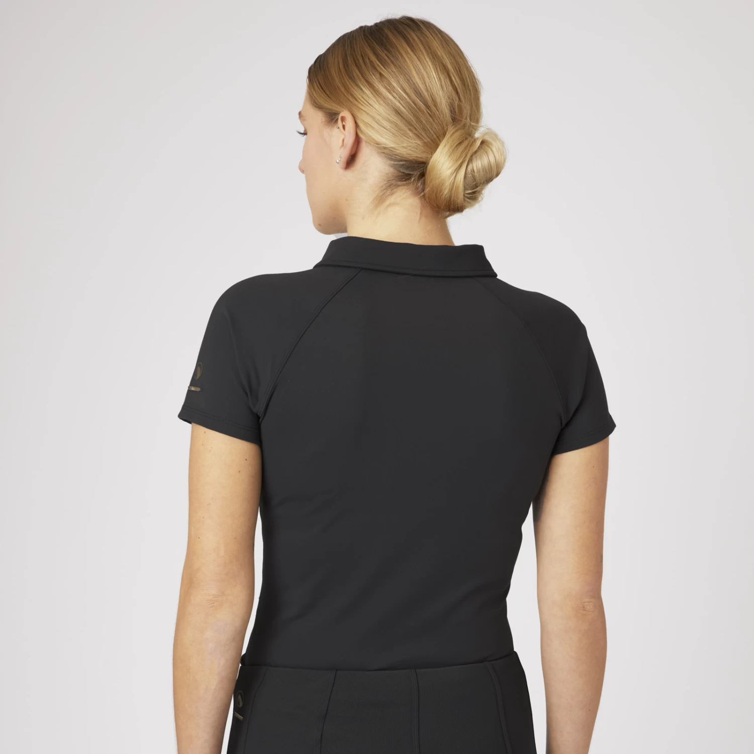 Horze Ciandra Womens V-Neck Technical Training Shirt - Charcoal Grey - Image 3