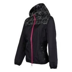 Horze Odette Limited Edition Reflective Rain Jacket W/ Print - Black